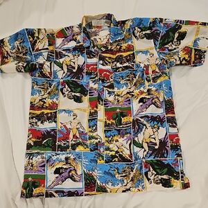 VINTAGE Repage Tarzan Shirt Men Medium Retro Comic 80s Like New Short Sleeve